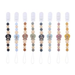 Attache-tétine en Silicone pour bébé chien mignon jouet de dentition sucette porte-chaîne pour