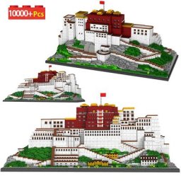 Briques de construction de palais du Potala pour enfants nouvelle ville diamant mini architecture