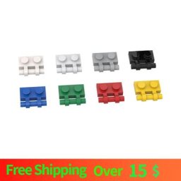 Pièces de briques MOC compatibles 2540 plaque spéciale 1x2 poignée latérale bloc de construction