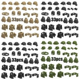 Accessoires SWAT de guerre modernes militaires WW2 gilet de poche pack d'armes GlaHelmet soldat
