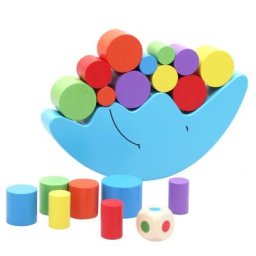 Jeu de Balance de lune en bois Montessori pour enfants jouets éducatifs en bois pour enfants blocs