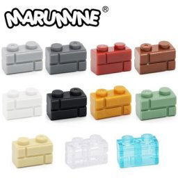 Marumine – blocs muraux MOC briques Cube 1x2 10 pièces pièces de Base de maisons bricolage
