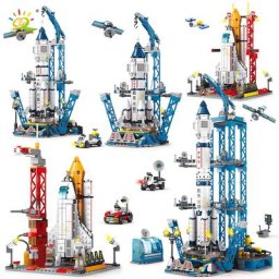 HUIQIBAO – modèle de lancement de fusée spatiale blocs de construction ville poste spatiale navette