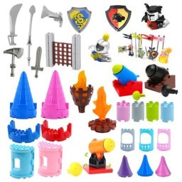 Jouets d'assemblage militaires pour enfants château accessoires de scène de guerre antique gros