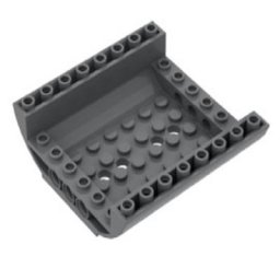 MOC-décennie s de construction incurvés à assembler soi-même pièces 54091 8x8x2 double briques