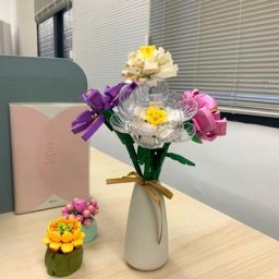 Ensemble de nuits de construction pour enfants bouquet de fleurs jouet en brique pour enfants