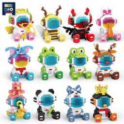UKBOO-décennie s de construction Spaceman pour enfants mini briques jouets Intégaux micro dessin