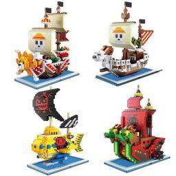 Décennie s de construction One Piece Thousand Sunny Going Merry 7.5 Mini Bricks Médiateur light