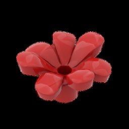 Pièces de Briques MOC Compatibles Fleur 32606 avec 7 Pétales d'Optique et Épingles de Construction