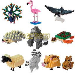 Wisehawk – Micro blocs de construction jouet éducatif Animal brique dessin animé cadeau pour