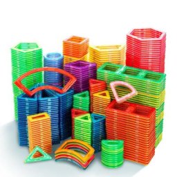 Décennie s de construction magnétiques pour enfants grande taille carré triangle accessoires