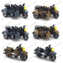 Champ temps de guerre outil principal ww2 mini trois tours bras moto modèle Compatible ville MOC
