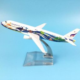 Modèle d'Avion en Alliage D.lique Lavable avec Support 16cm Thaïlandais Bangkok Air Airlines