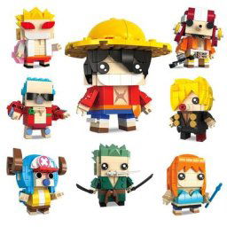 Bricksauna Z importer décennie ks for Kids One Piece Figure Toys Luffy Nami Chopper Sanji