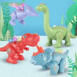 Jouets de dinosaure à assemblage magnétique jeu coule de bricolage simulation d'intelligence