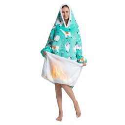 Sherpa – sweat-shirt à capuche surdimensionné avec poches géantes pour tous