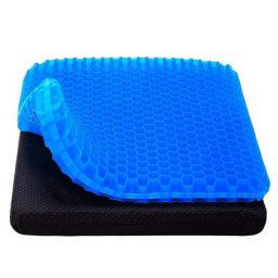 Coussin de siège en gel refroidissement épais grande conception en nid d'abeille respirante housse