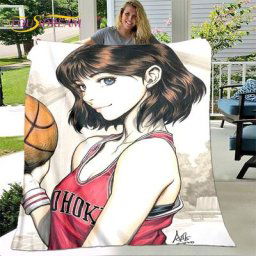 Couverture en peluche douce de dessin animé Slam Dunk couverture en flanelle pour salon chambre à
