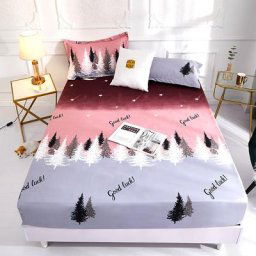 Nouveau produit 1 pièces 100% Polyester imprimé solide drap housse matelas quatre coins avec bandeau
