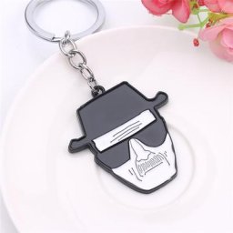Porte-clés du film Breaking Bad pour homme pendentif en métal Heisenberg Mask PéWhite porte-clés