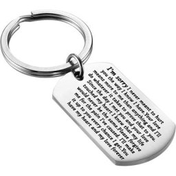 Porte-clés avec excuses pour dire que je suis désolé pardonnez-moi cadeau