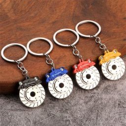 Créatif Jante Porte-clés En Métal Disque De Frein De Course Porte-clés Voiture Moto Porte-clés
