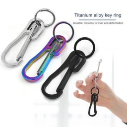 Mousqueton d'escalade en acier inoxydable pour homme clé EDC crochet JOréinitialisation anneau de