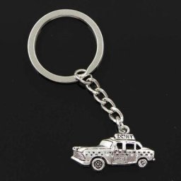 Porte-Clé en Métal Argenté pour Homme Pendentif de 30mm 18x32mm Cadeau Nouvelle Mode
