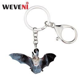 Wveni – porte-clés en acrylique chauve-souris volante mignon Animal bijoux pour femmes et