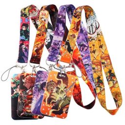 Demon Slayer Kimetsu no Yaiba Lanyard pour prédire Keychain Danemark ge Holder ID Credit Card Pass