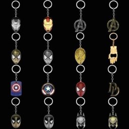 Porte-clés en métal avec dessin animé Marvel Avengers Iron Man Captain America Spiderman pour