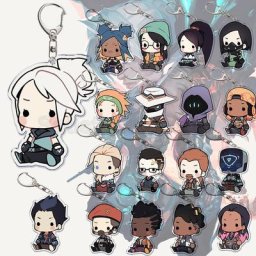 Porte-clés Anime Valorant porte-clés dessin animé mignon jeu PC Llaveros populaires pour sac