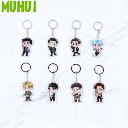 Porte-clés de sac Kpop porte-clés de dessin animé Q Stryle Kai DO SU00-Cartoon bijoux de