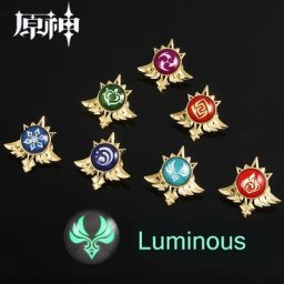 Genshin Impact Vision Broche Porte-clés Lnazuma Ganyu Keqing Wendi Xiao Pin Shoous 7 152