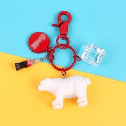 Porte-clés ours polaire populaire ensemble de téléphone de sauna pendentif créatif porte-clés