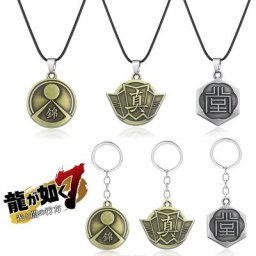 Jeu Yakuza Kiwami Keychain Necklace Kiryu Kazuma Logo Metal Pendant Key JOFor Men Women Cosplay