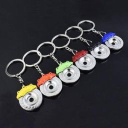 Porte-clés mécanique pour hommes pièces automobiles mignonnes frein à disque Mini étriers de