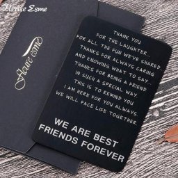 Portefeuille avec insertion de carte pour meilleurs amis cadeaux d'anniversaire hommes et femmes