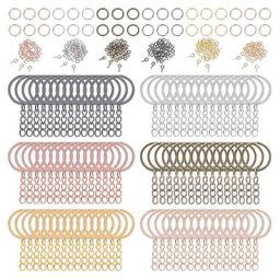 Kit de porte-clés avec 450 anneaux ouverts 90 pièces 180 pièces 180 pièces épingles à vis pour