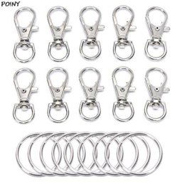 Porte-Clés en Métal avec Fermoirs à Comcussion Lanière Mousqueton Correction de Bijoux 25 Pièces