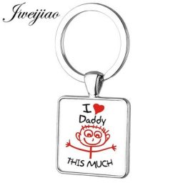 JWEIJIAO – porte-clé carré Je T'aime Papa cadeau Super Papa cadeau personnalisé bijoux PP32
