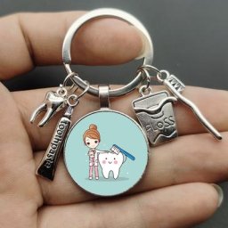 Chaîne en verre pour soins dentaires aide dentaire cadeau pour dentiste continent nouveau 2021