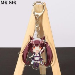 Netelesara-Porte-clés Anime en acrylique porte-clés mignon cadeau de dessin animé Cosplay Chocola