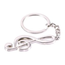 JOKey-Porte-clés de note de musique plaqué argent pour voiture porte-clés en métal symboles de