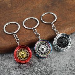 Accessoires de roue modifiés pour voiture stéréo moyeu de roue clé en métal anneau caoutchouc