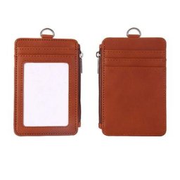 Porte-cartes de crédit multiple en cuir PU portefeuille à fermeture éclair poche à monnaie