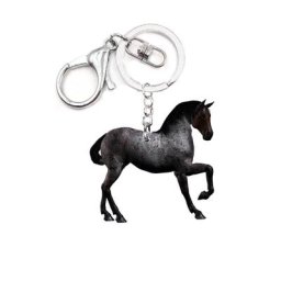 Porte-clés cheval noir pour femme porte-clés porte-bonheur mignon porte-clés Llaveros cadeau