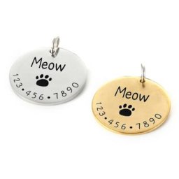 Étiquette d'identification personnalisée pour animaux de compagnie collier gravé personnalisé