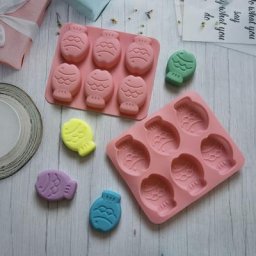 Moule 3D en Silicone à 6 Trous pour Carpe Poisson Koi Gelée Faite à la Main Mousse Gâteau