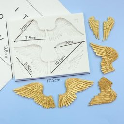 Grand moule en silicone en résine d'élection d'ailes d'ange ornements faits à la main de bricolage